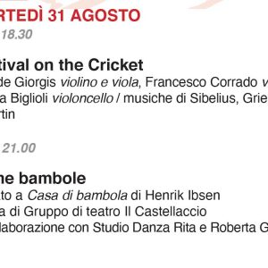 31 agosto: cambio location per i due eventi collaterali